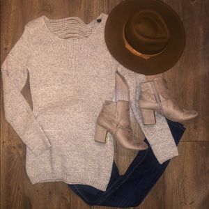 Windsor tan ribbed back sweater